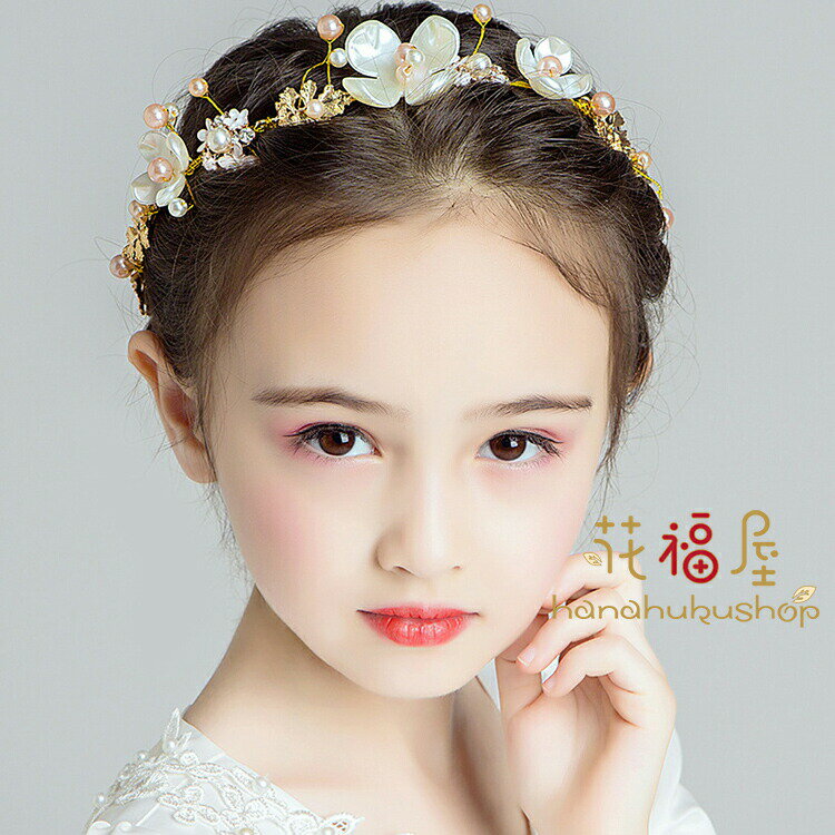 【2166円→実質1776円 8%OFFクーポン+P10倍!11/19 23:59まで】子供ヘアアクセサリー 花輪 子どもカチュ..