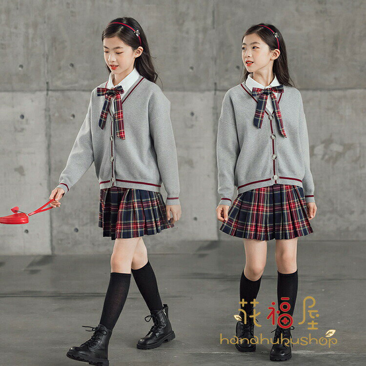 【P5倍！7200円→実質6840円 11/15 23:59まで】3点セット JK制服 スーツ 女の子 ジュニア フォーマル ブラウス 角襟 子供服 韓国 秋 セットアップ キッズ 子供 スーツ 小学生 プリッツ スカート 発表会 結婚式 七五三 スーツ スクールセーター