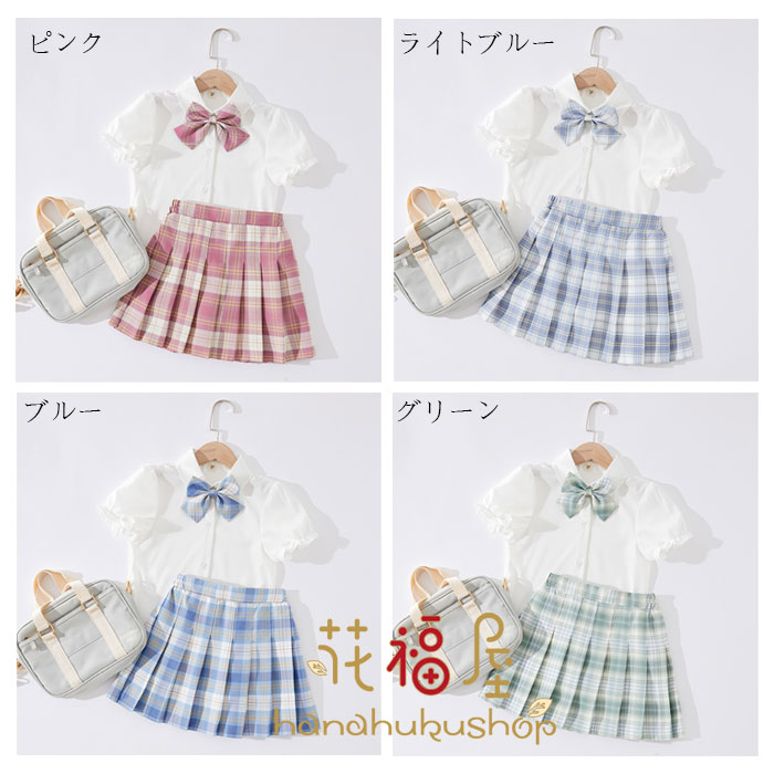 【P5倍！2380円→実質2261円 11/15 23:59まで】韓国子供服 女の子 スーツ 3点セット 半袖 夏着 普段着 ジュニアスーツ シャツ+スカート+蝶ネクタイ 文化祭 学園祭 舞台 団体服 同窓会 七五三 ピンク ブルー グリーン 入園式 卒園式 入学式 卒業式 スーツ 子供スーツ