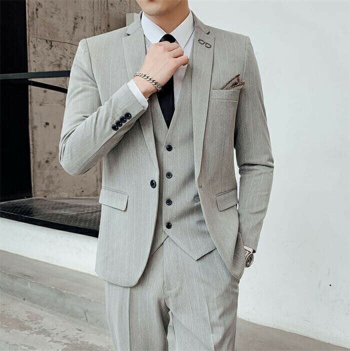 【10880円→実質9792円 8%COUPON+P2倍!11/27 01:59まで】パンツスーツ 礼服 3色選択可 スリーピース フォーマル 通勤就活面接 1つボタン ビジネス オフィス 紳士服 タキシード スリムスーツ おしゃれ 春夏秋冬 演奏会 発表会 入学式 結婚式 二次会