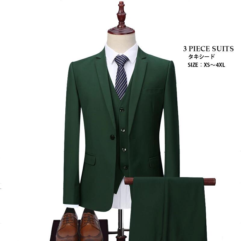 【7980円→実質7182円 8%COUPON+P2倍!11/27 01:59まで】スリーピース メンズ タキシード 紳士服 スリムスーツ フォーマルスーツ ビジネス リクルートスーツ 通勤 オフィス 入社 就活 面接 カジュアルスーツ おしゃれスーツ 上品 お呼ばれ 30代40代50代