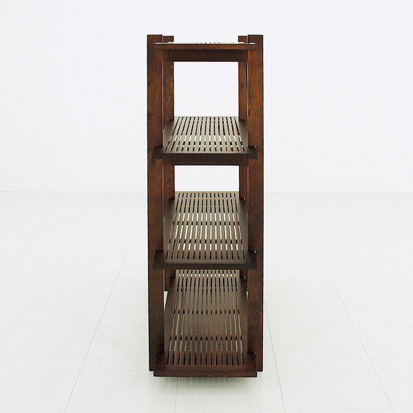 [今すぐ使える割引クーポン発行中]棚 ラック シェルフ 観葉植物用棚 多目的棚 多目的台 木製収納台 家具 訳あり家具 アジアン バンブーシェルフ　4段棚 収納家具 [送料無料]