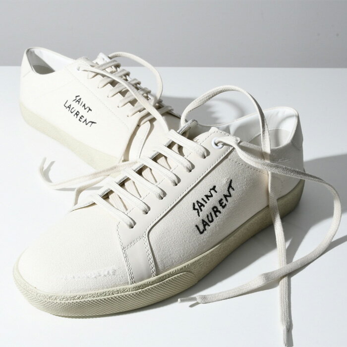 SAINT LAURENT サンローラン スニーカー 靴 コートクラシックスニーカー 611106 GUP10 メンズ CREAM ホワイト ロゴ シューズ ロ...