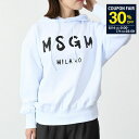 【30%OFF対象】MSGM エムエスジーエム パーカー フーディ ロゴ プリント トレーナー 2000 MDM515 レディース ホワイト ブラック コットン...