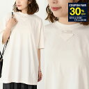【30%OFF対象】PRADA プラダ トップス ジャージー Tシャツ 3558A 12ZB レディース ベージュ F0018 コットン オーバーサイズ スポー...