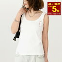 【全品P5倍】MARNI マルニ トップス タンクトップ THJE0348S0 UTC458 レディース ホワイト コットン スリムフィット リブ ロゴ刺しゅう...