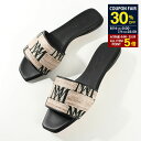 【P5倍&30%OFF対象】Max Mara マックスマーラ サンダル LOGOSLIDE ジャカードラフィア エフェクトファブリックサンダル LOGOSLID...