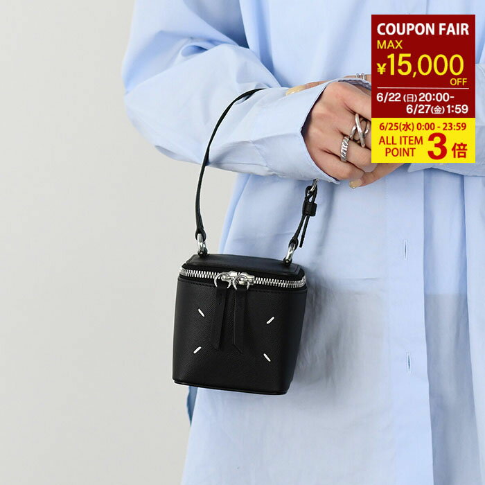 楽天セレクトショップFELICE【全品P3倍&最大15,000円OFFクーポン】MAISON MARGIELA メゾン マルジェラ バッグ ハンドバッグ ミニボックスバッグ SA2VL0012 P6799 レディース ブラック カーフレザー ナイロン ポリウレタン サフィアーノレザー ミニバッグ mzcp