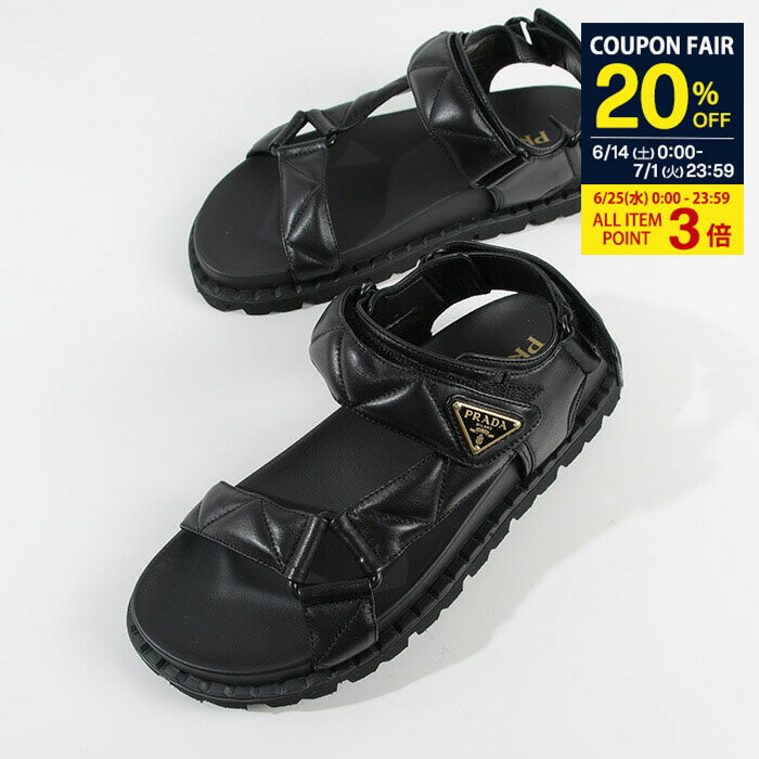 【全品P3倍&20％OFF対象】PRADA プラダ サンダル シューズ Nappa leather 