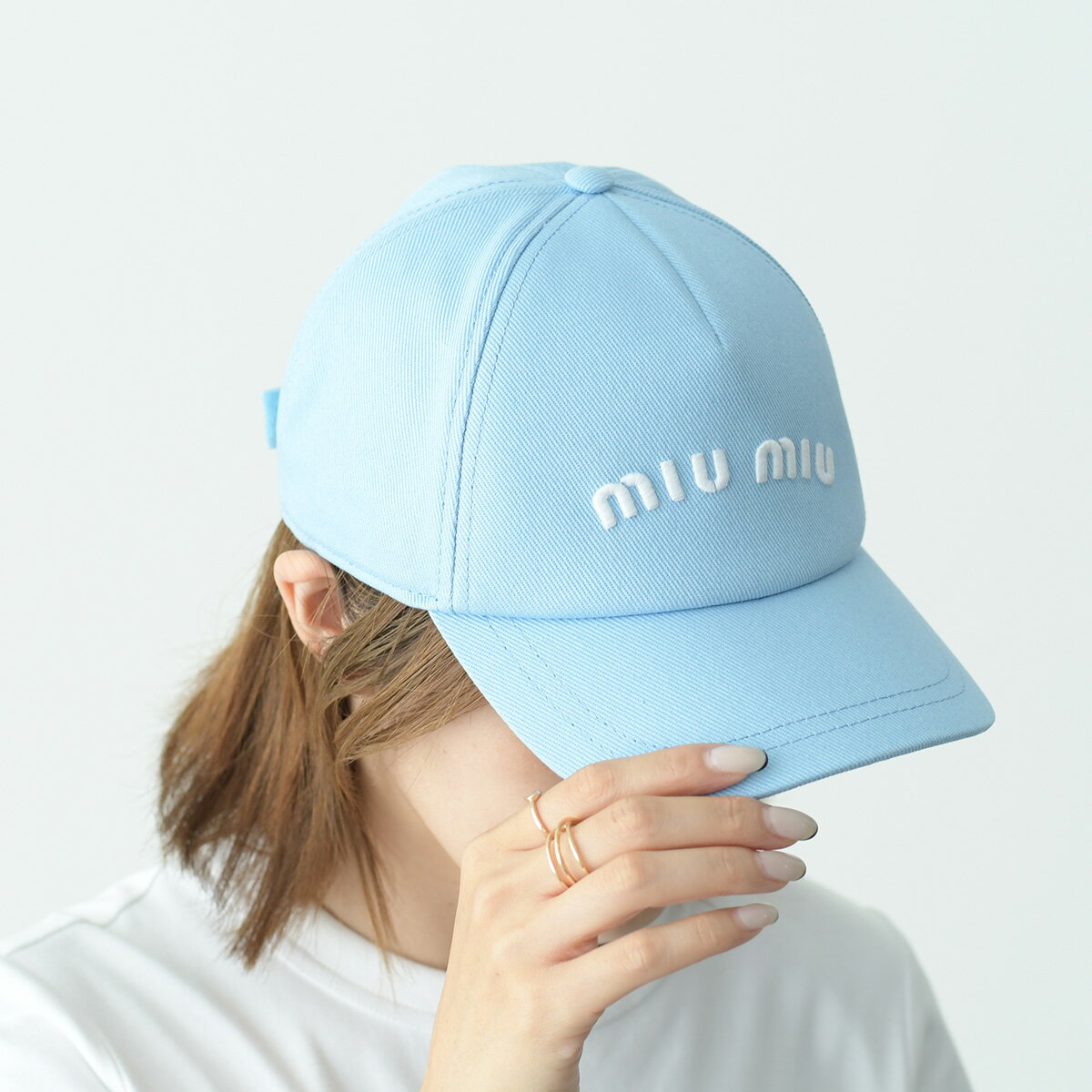 miumiu 2022-23 チェック ウール 刺繍ロゴ キャップ 帽子（楽天