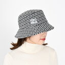 MIU MIU ミュウ ミュウ バケットハット 帽子 バケハ フロントロゴバケットハット 5HC196 2F87 レディース グレー ブラック ロゴ ウール 格...