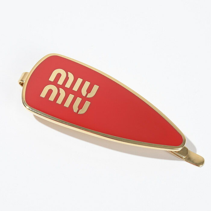 【P3倍&MAX5,000円OFFクーポン配布中】MIU MIU ミュウミュウ ヘアクリップ ヘアピン ヘアアクセサリー エナメルメタル 5IF147 2F6T レディース レッド ブラック 人気 ギフト プレゼントのサムネイル