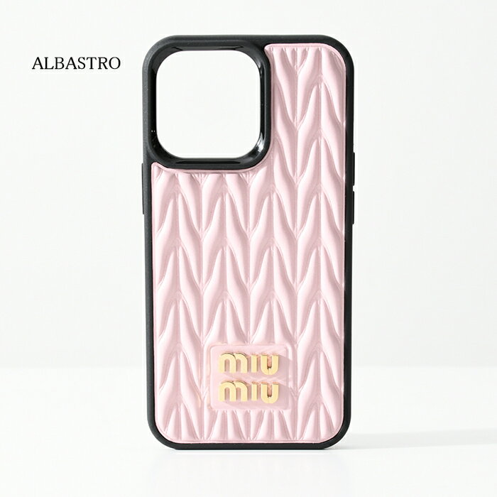 【MAX3000円クーポン配布中】MIU MIU ミュウミュウ iPhoneケース アイフォンカバー マテラッセ レザー iPhone13Pro スマホカバー 5ZH149 2FPP レディース スマホケース ブラック ライトブルー ライトピンク ナッパーレザー ロゴ ギフト プレゼント おすすめ