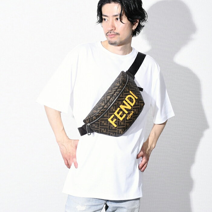 FENDI フェンディ ボディバッグ ベルトバッグ BAG FFファブリック 7VA562AJJ4 メンズ BROWN ロゴ カジュアル ブラウン 茶色 レザー ロゴバッグ ベルト 人気 おすすめ ギフト プレゼントのサムネイル