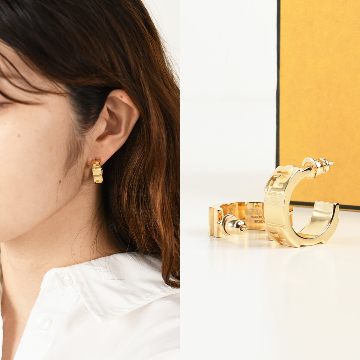 FENDI ★ ロゴ FF プレキシガラス ピンク ゴールド ピアス 6cm 楽天市場】フェンディ FENDI(ピアス|レディースジュエリー