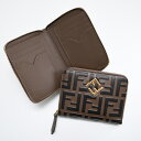 FENDI フェンディ 財布 ウォレット FFダイヤモンド ジップアラウンド財布 ミディアム 8M0508 ADYM レディース ブラウン レザー ジッパー開閉...