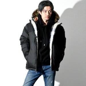 BURBERRY バーバリー ダウン ジャケット アウター リバーシブル リサイクルナイロン RE:DOWN PUFFER JACKET メンズ ベージュ 8063723 23年秋冬 ブラック 黒 フード LAST1