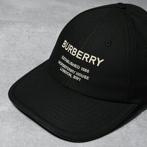 BURBERRY バーバリー 帽子 キャップ ホースフェリー モチーフ 8057625 コットン ベースボールキャップ メンズ ユニセックス ブラック 黒 ロゴ カジュアル 人気 おすすめ プレゼント 5％