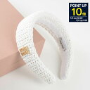 【P10倍】MIU MIU ミュウミュウ ヘアアクセサリー カチューシャ ウーブンファブリック ヘッドバンド 5IH025 2F73 レディース ホワイト ロゴ...