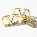 VALENTINO ヴァレンティノ ピアス アクセサリー Vロゴ WJ0G76MET レディース ゴールド シグネチャー シンプル GOLD メタルピアス ロゴ スタッド アクセ 人気 おすすめ ギフト プレゼント