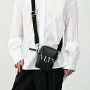 VALENTINO ヴァレンティノ バレンチノ VLTN ショルダーバッグ レザー クロスボディ BAG メンズ バッグ シンプル ブラック ホワイト ロゴ カーフスキン WY2B0943WJW