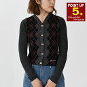 【P5倍】GANNI ガニー カーディガン トップス ARGYLE KNIT CARDIGAN K2284 レディース グレー アーガイル柄 ボタン開閉 長袖 ...