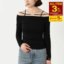 【全品3%OFF&エントリーで最大P5倍】JACQUEMUS ジャックムス Tシャツ トップス カットソー シエラ LE T-SHIRT SIERR 233JS165 レディース ブラック オフショルダー ロゴチャーム 長袖 シアー ミニロゴ 春 夏 kkcp