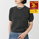【全品3%OFF&エントリーで最大P5倍】MAISON MARGIELA メゾン マルジェラ トップス カットソー ショートスリーブ スウェットシャツ S51GU0136 M25016 レディース ブラック コットン ロゴ 刺繍 クルーネック 半袖