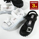 【全品P3倍】Roger Vivier ロジェ ヴィヴィエ ヴィヴ ゴーシック トレッキー ストラス バックル テクニカル ファブリック サンダル RVW706...