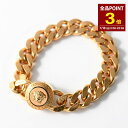 【全品P3倍】VERSACE ヴェルサーチ ヴェルサーチェ メデューサ チェーン ブレスレット MEDUSA モチーフ ゴールド 真鍮 メタル メンズ ベルサー...