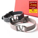 【最大7,000円オフ&P10倍】VALENTINO ヴァレンティノ アクセサリー Vロゴシグネチャー ブレスレット J0M67 TCZ メンズ レザー 本革 ベルト