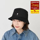 【7/26 1:59迄P5倍&最大7,000円OFFクーポン】AMI ALEXANDRE MATTIUSSI AMI DE COEUR アミパリス 帽子 スタッド ナイロン バケットハット UHA241 PA0007 レディース ユニセックス ブラック ロゴ スタッズ 撥水