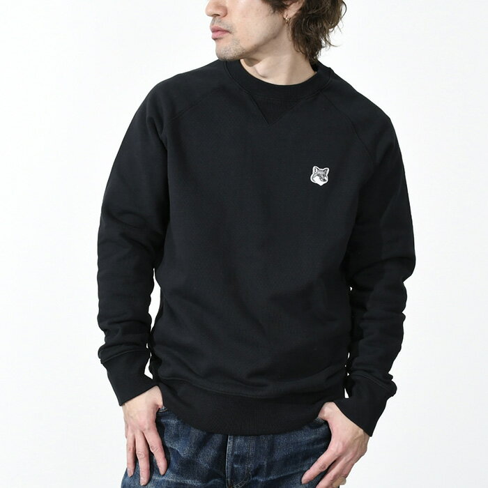 MAISON KITSUNE メゾンキツネ スウェット トレーナー トップス GM00333KM0002 メンズ 男性 BLACK ブラック 秋冬 長袖 シンプル 人気 おすすめ