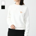 【P5倍&MAX10,000円OFFクーポン配布中】MAISON KITSUNE メゾンキツネ スウェット トップス フォックスパッチクラシックSWEAT GU00342KM0002 レディース 女性 ユニセックス ブラック ホワイト トレーナー 人気 おすすめ プレゼント