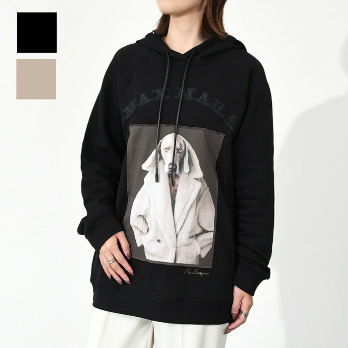 【10/25限定☆エントリーにてポイント抽選！MAX2,000円OFFクーポン！】Max Mara マックスマーラ トップス パーカー フーディー LILLO レディース ブラック 黒 プリント 動物 秋冬 長袖 カジュアル プルオーバー トレーナー 人気 おすすめ ギフトのサムネイル