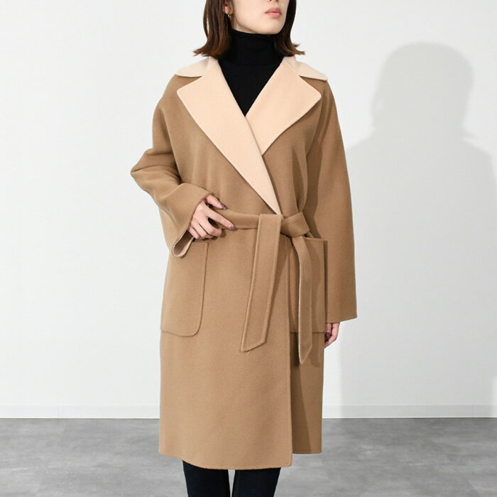 Weekend Max Mara ウィークエンド マックスマーラ リバーシブルコート RAIL レディース BEIGE バージンウール コート ベージュ キャメル ロング 人気 秋冬