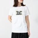 Max Mara マックスマーラ トップス Tシャツ TSHIRT SACHA フロントロゴ刺繍入りTシャツ レディース ホワイト 白 ブラック ロゴ クルーネック 半袖 春 夏 人気 おすすめ