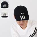 Y-3 ワイスリー 3S CAP キャップ 帽子 JN7183 JM9041 メンズ ユニセックス ブラック オフホワイト ロゴ カジュアル ストライプス ad...