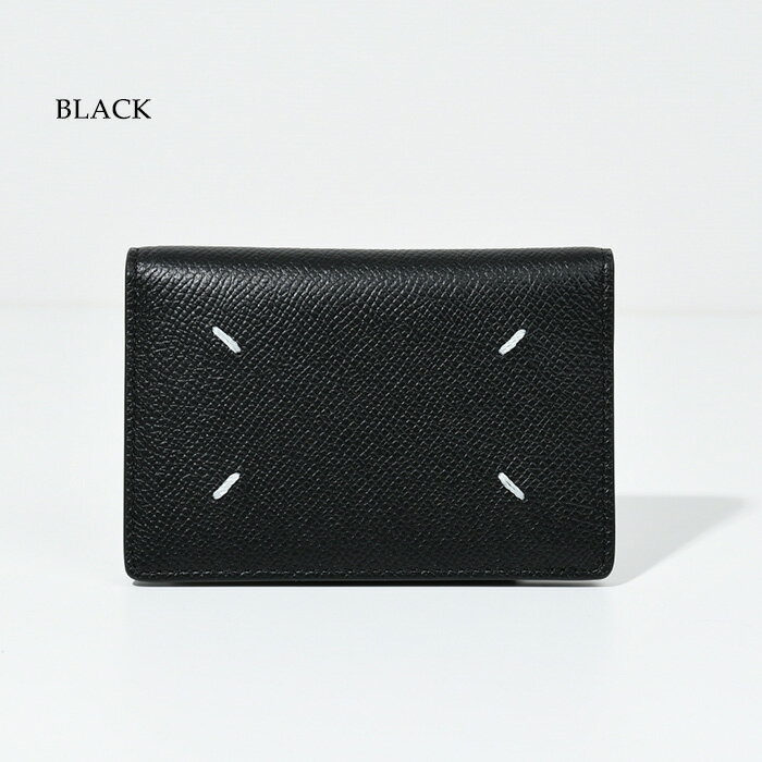 MAISON MARGIELA メゾン マルジェラ カード入れ 定期入れ 4ステッチカードケース S55UI0203P4745 ブラック カードケース レディース 定期入れ 黒 ロゴ カウレザー