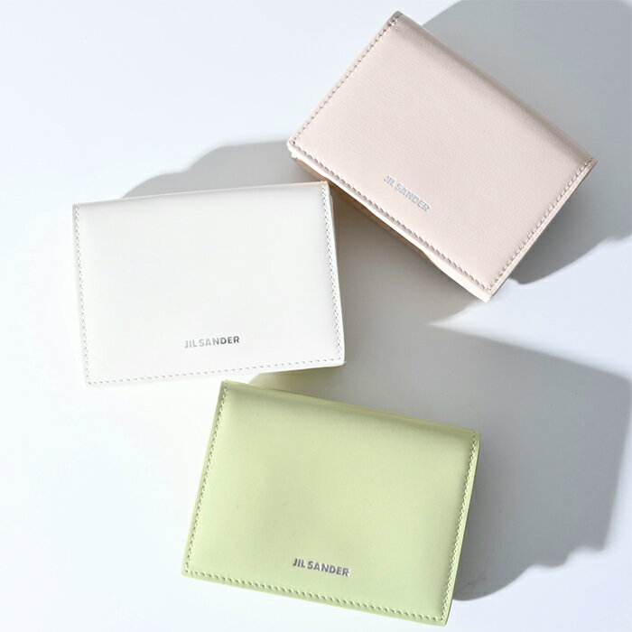 JILSANDER ジルサンダー 財布 ロゴ 3つ折り コンパクト財布 ミニ財布 折りたたみ財布 NERO BIANCO VERDE ROSA 黒 白 ピンク ブラック ホワイト グリーン ブルー 女性 ギフト レザー カーフ JSPU840161 WUS69158Nのサムネイル