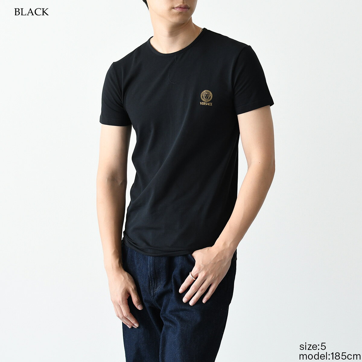 【5/18-19日P10倍】VERSACE ヴェルサーチ ヴェルサーチェ Tシャツ 2枚セット ベル...