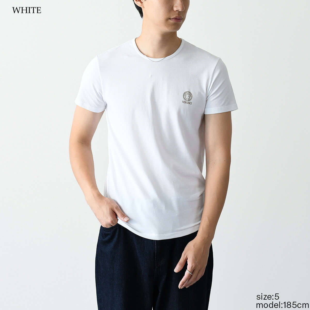 【5/18-19日P10倍】VERSACE ヴェルサーチ ヴェルサーチェ Tシャツ 2枚セット ベル...
