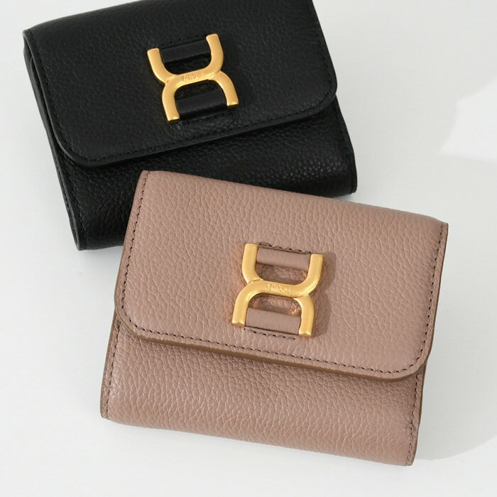 CHLOE クロエ 財布 ウォレット CHC23AP099I31 ミニ財布 marcie レディース ブラック 黒 ピンクブラウン 折りたたみ財布 三つ折り財布 コンパクト 人気 おすすめ ギフト プレゼントのサムネイル