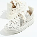 CHLOE クロエ シューズ スニーカー 靴 LAUREN LOW-TOP CHC24S00KHR レディース ホワイト レースアップ レース カジュアル