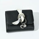 CHLOE クロエ 財布 ウォレット CHC24SP945L95 折り財布 アルファベット Alphabet Small TRI FOLD Wallet レディース ブラック 三つ折り財布 レザー ノット 人気 おすすめ プレゼント