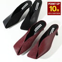 【8/5 0:00-23:59 P10倍】JILSANDER ジルサンダー ミュール シューズ レザー スクエアトゥ ハイヒール J16WP0004 P6442...