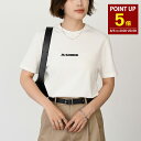 【8/5 0:00-23:59 P5倍】JILSANDER ジルサンダー トップス Tシャツ ロゴTシャツ J40GC0118 J20103 レディース アイボ...