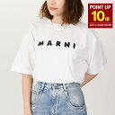 【8/5 0:00-23:59 P10倍】MARNI マルニ トップス Tシャツ スクリブルロゴ オーバーサイズ ジャージー THJET49P13USCX42 ...