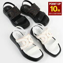 【8/5 0:00-23:59 P10倍】TOD'S トッズ サンダル カットアウトロゴサンダル XXW11K0IF10MID レディース ブラック ホワイト ...