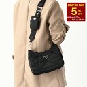 【8/6 0:00-5%OFFクーポン】PRADA プラダ バッグ ショルダーバッグ Ry-Nylon 1BC151 RDJN レディース ロゴ NERO ストラップ ブラック 黒 パテッド ホーボー ポーチ付き キルティング